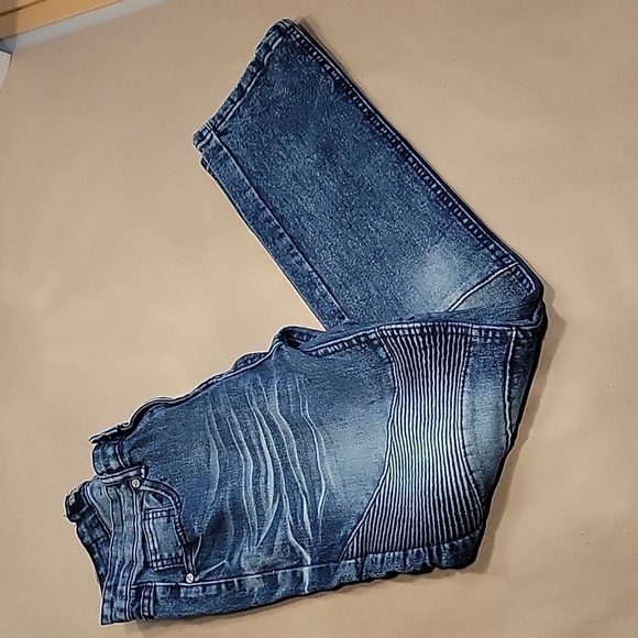 Sovereign State, Size 16 Biker / Moto Blue Jeans, Excellent Condition - Picture 1 of 13